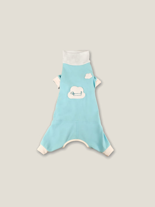 DACHINO Daydream Cooling Suit – Blue Sky | Dachshund Cooling Suit