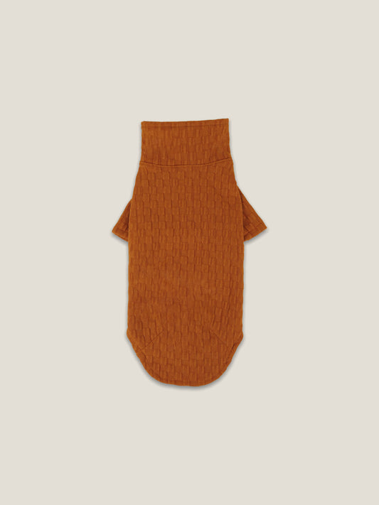 Textured Club Polo – Burnt Apricot | Dachshund Polo Shirt